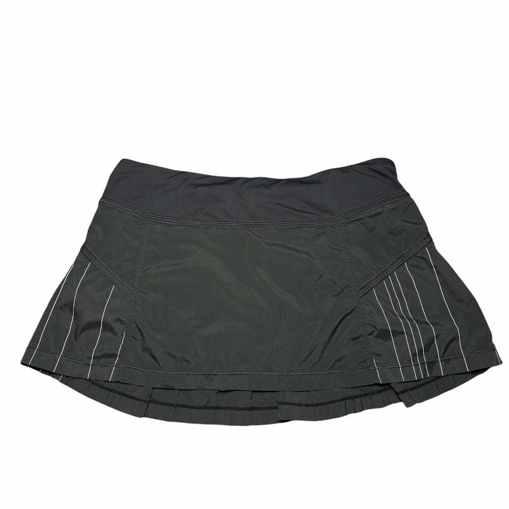 Lululemon Run Reflection Black Athletic Skort with Built-in Shorts Size 10